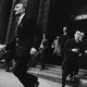 Messengers leaving the Bank of England in London in 1967.